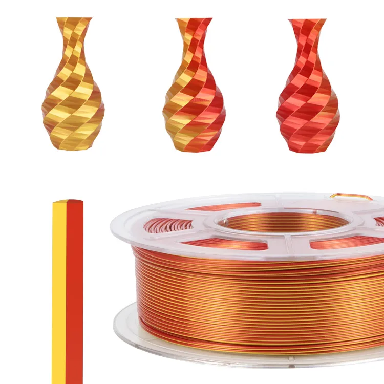 iSANMATE New released dual color filament 1.75mm silk pla for 3D printer filament