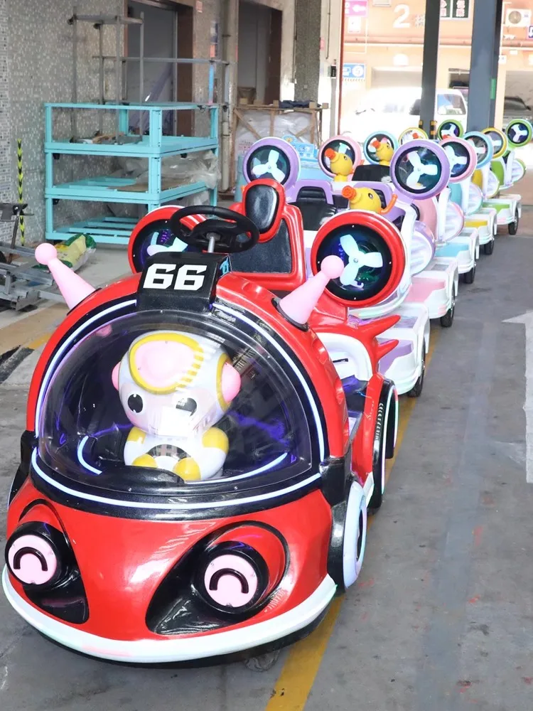 Amusement park camera LCD screen children train rides ocean themes train for sale electric trackless train