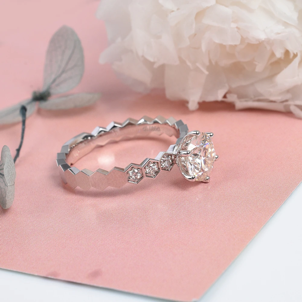 Кольцо высокого качества, новый модный дизайн, модные ювелирные изделия, кольцо со средним бриллиантом для пары