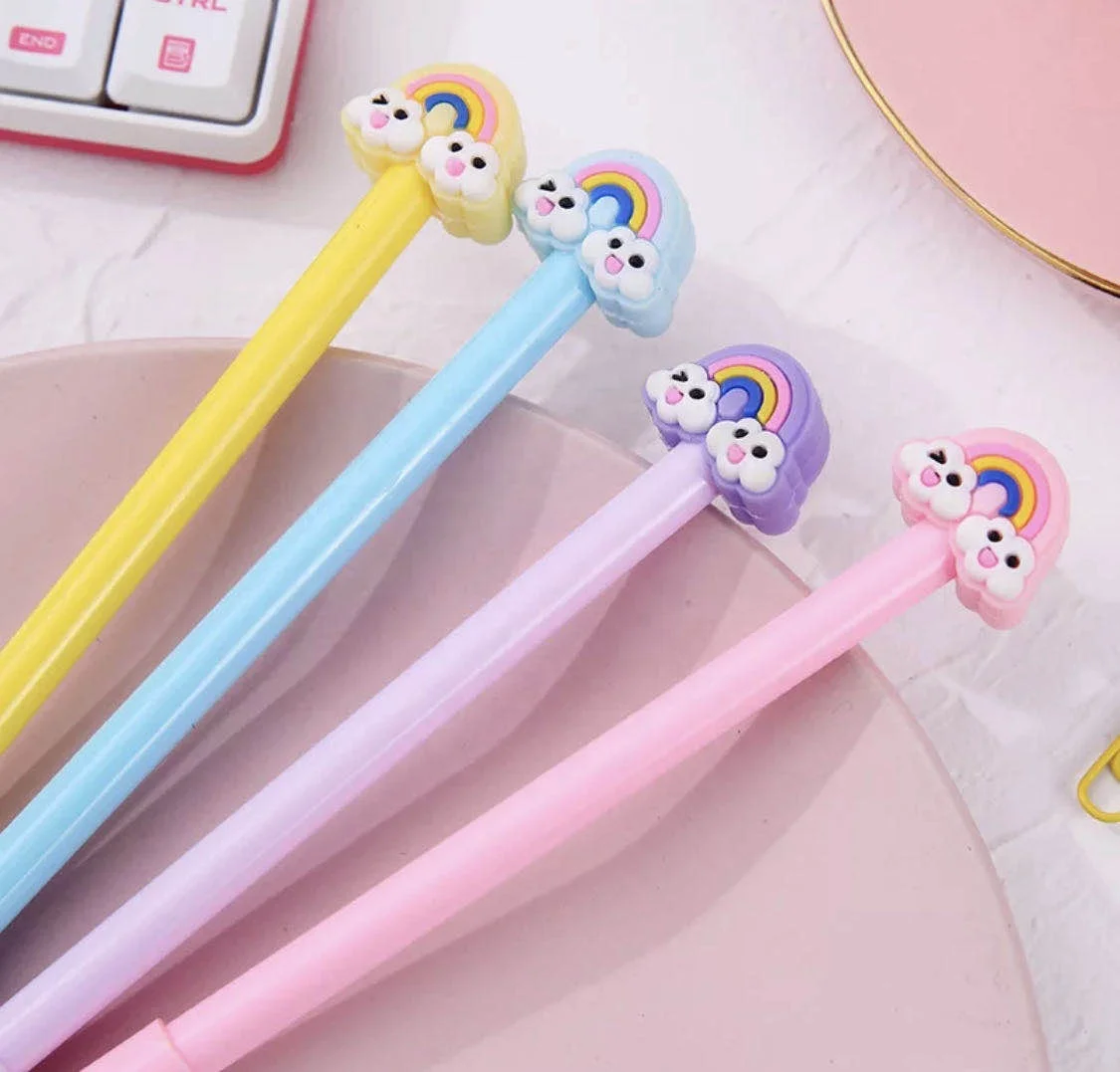 
Sweet gel pens, kavai stationery, office school supplies for children, gifts, rainbow cloud, beautiful colored 