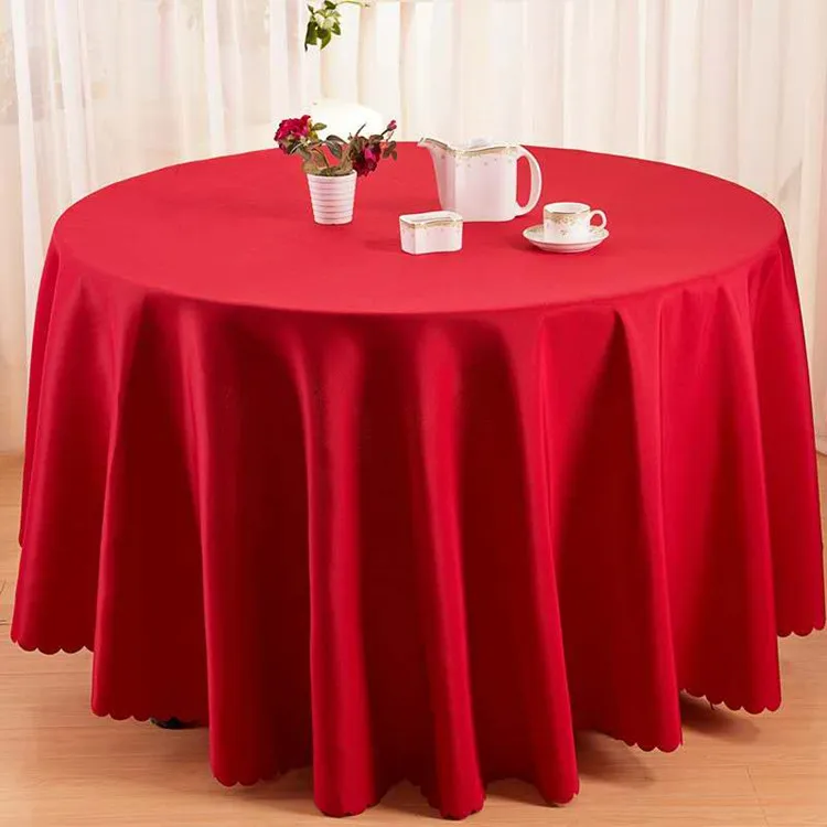 Luxury custom low price table cover printed logo polyester round table cover cloths