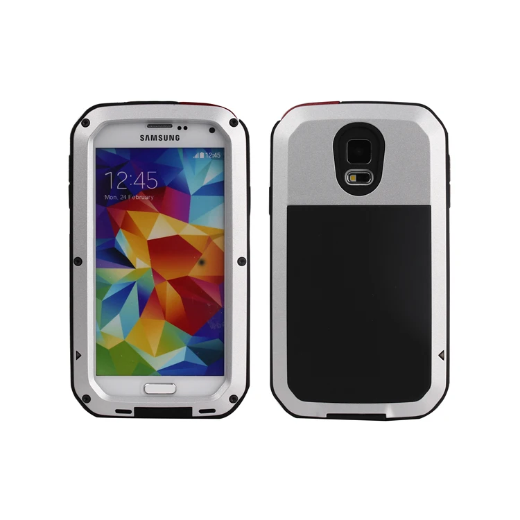 Three Preventions Full Protective Luxury Heavy Duty Doom Armor Case Metal Case Shockproof Cover For Samsung S5