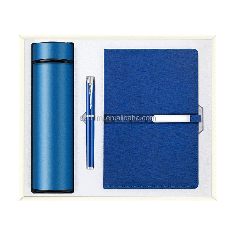 Branding present 3 in 1 promotional item notebook vacuum flask pen welcome gifts gift sets