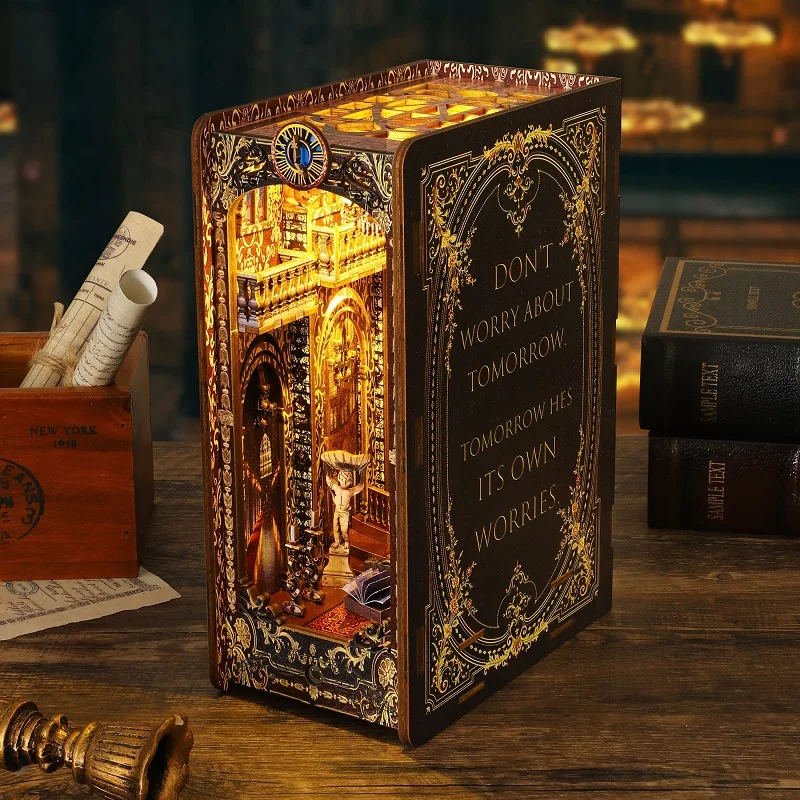 Книжная полка «сделай сам» набор для вечного книжного магазина миниатюрный домик кукол деревянный игрушечный детей и