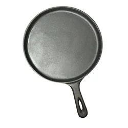 24cm Round Thick Cast Iron Uncoated Frying Pan Pot Not Sticky Pig Iron Pan For Steak Barbecue