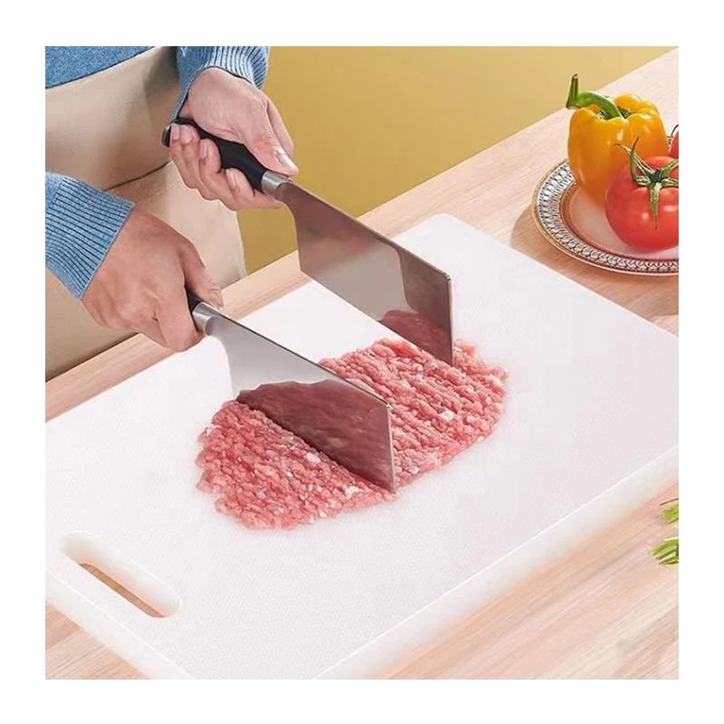 Custom Nonslip Kitchen Vegetable Thin Plastic Cutting Board White Industry Plastic Polyethylene Cutting Board