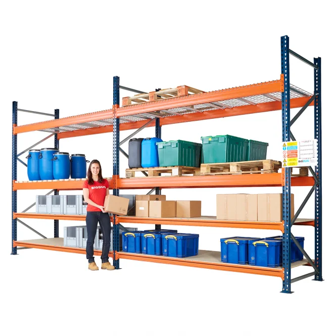 Heavy duty industrial steel warehouse metal storage rack