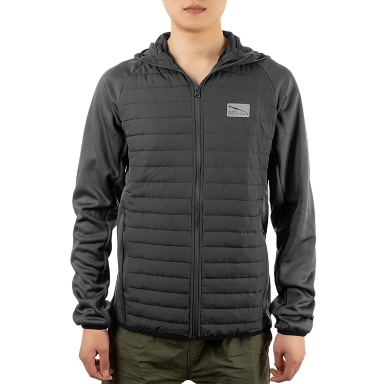 Winter  classic pattern  water resistant padding quilted outerwear softshell hoody men jackets