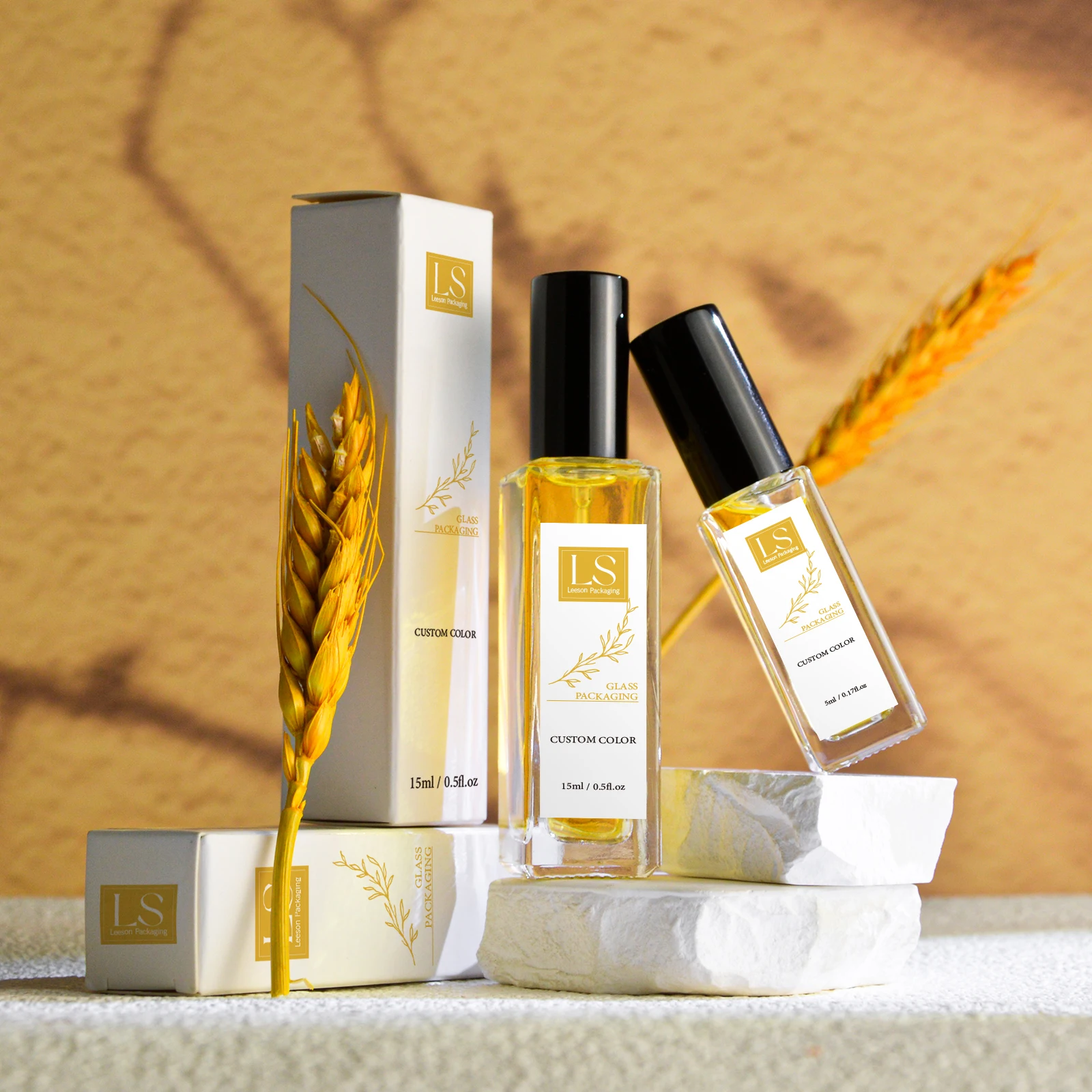 Custom Logo 5ml 15ml Empty Oud Parfum Skincare Bottle Square Packaging Gift Box Luxury Empty Fragrance Perfume Box Packaging