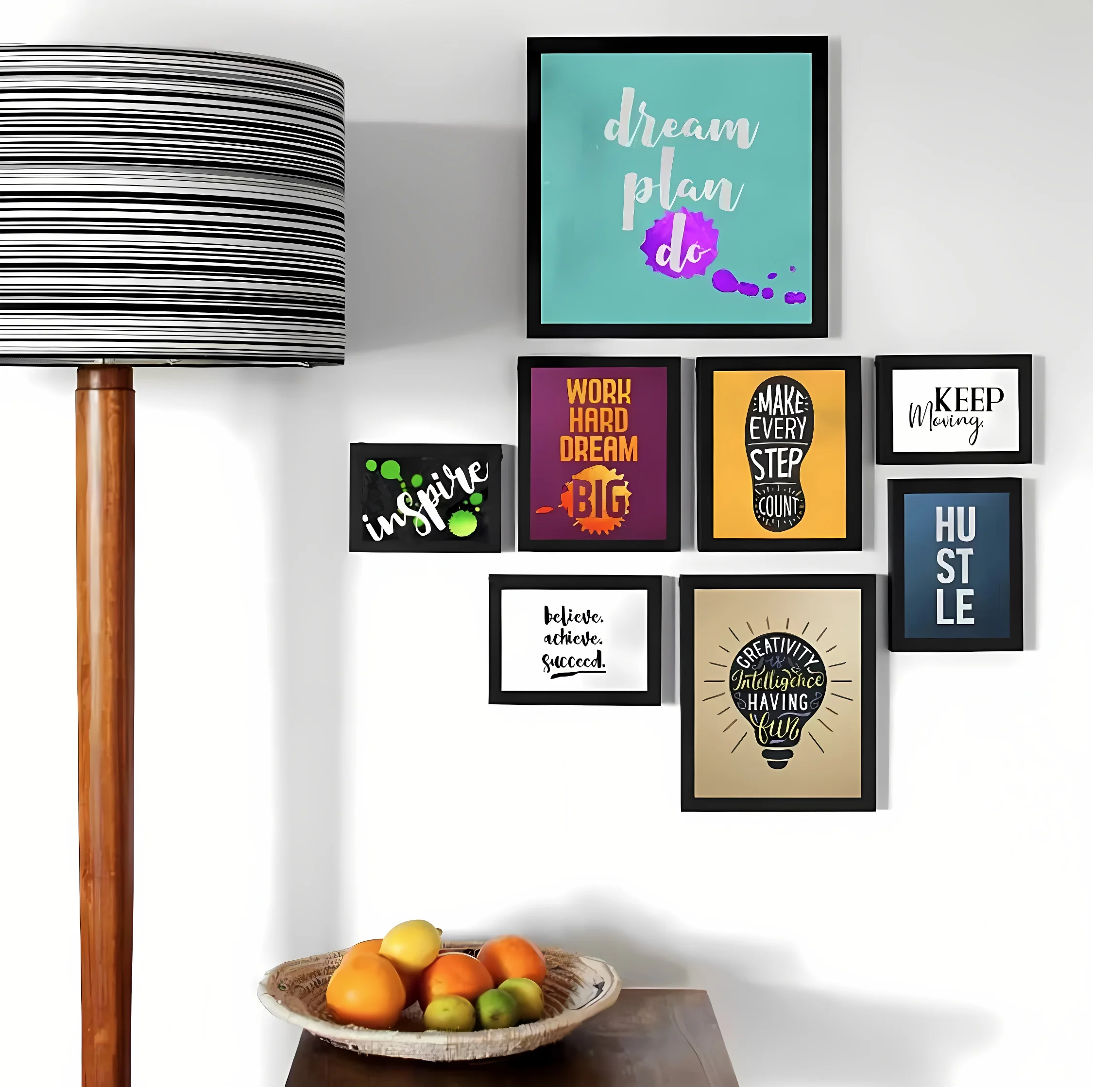 A4 Size Black Freestanding Wall Mountable Photo Frame Print Modern Style Picture Certificate Frame for Home Use Wall Hanging Art