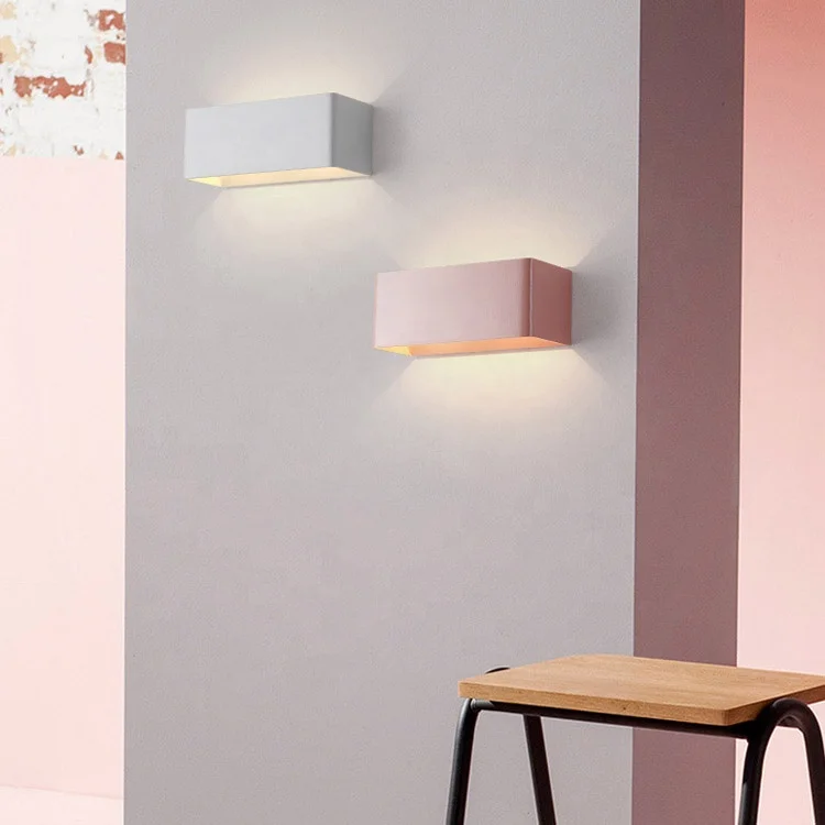 Modern nordic indoor white gypsum egg shape night light gold america industrial metal garden hanging wall lamp lighting