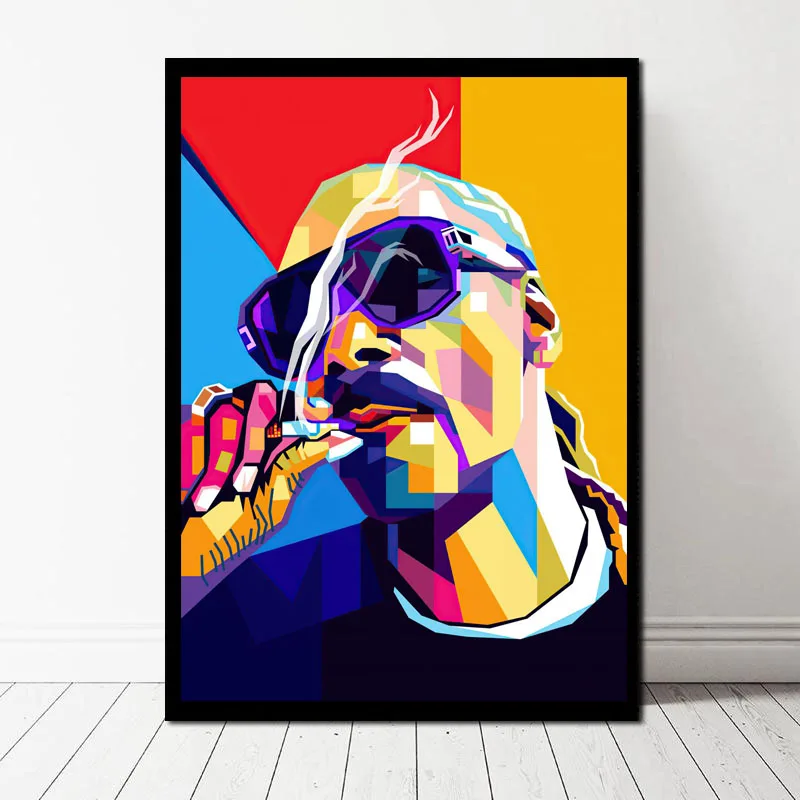  Хип-хоп рэп певец курительный Снуп Dogg рисунок художественные плакаты Печать на холсте настенные картинки для гостиной дома Настенный декор