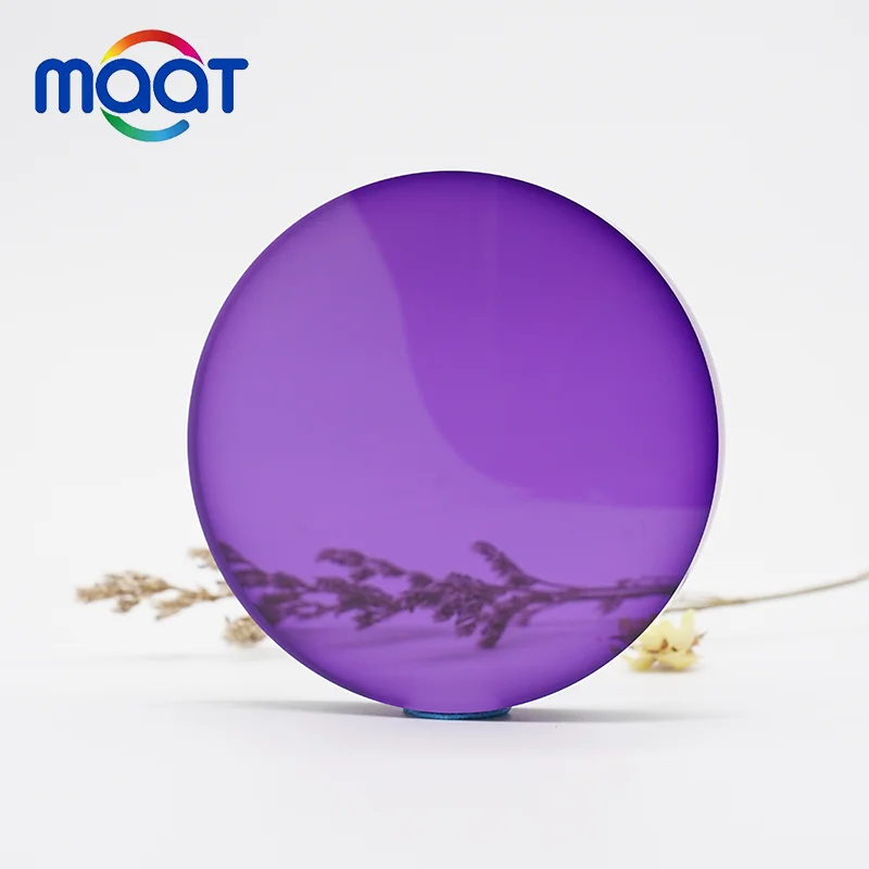 Optical Factory Price 1.56 Photochromic Purple Optical Lens HMC