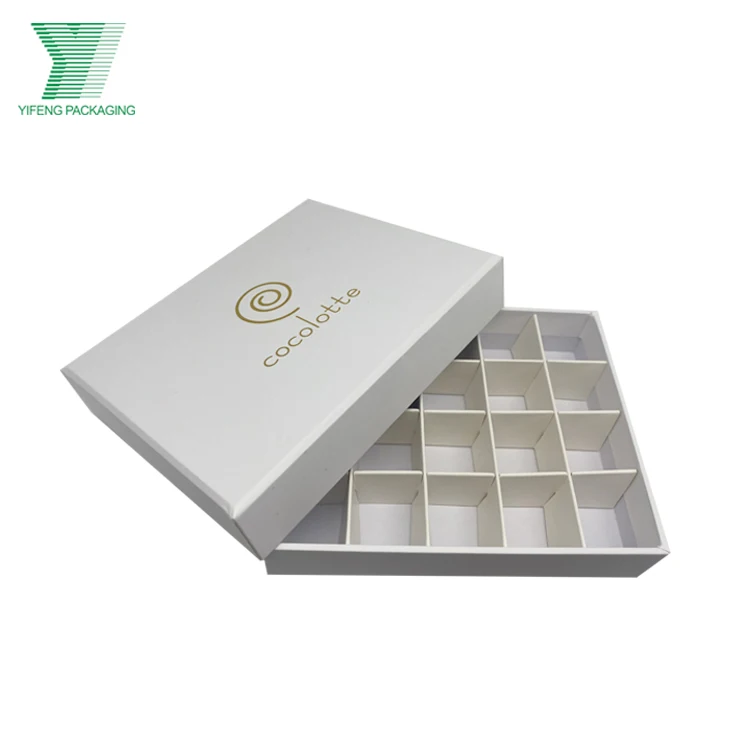 Soft Touch Paper Luxury  Custom Foil Logo Brown Color EMPTY 6 CHOCOLATE BAR Favor PACKAGING BOX WITH GOLD PAPER DIVIDER