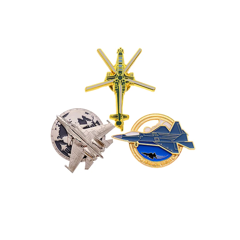 Aircraft Airplane Metal Soft Enamel Pin Custom Enamel Pin Metal Badge Lapel Clothes Hat Metal Craft Gold Silver Plated Pin