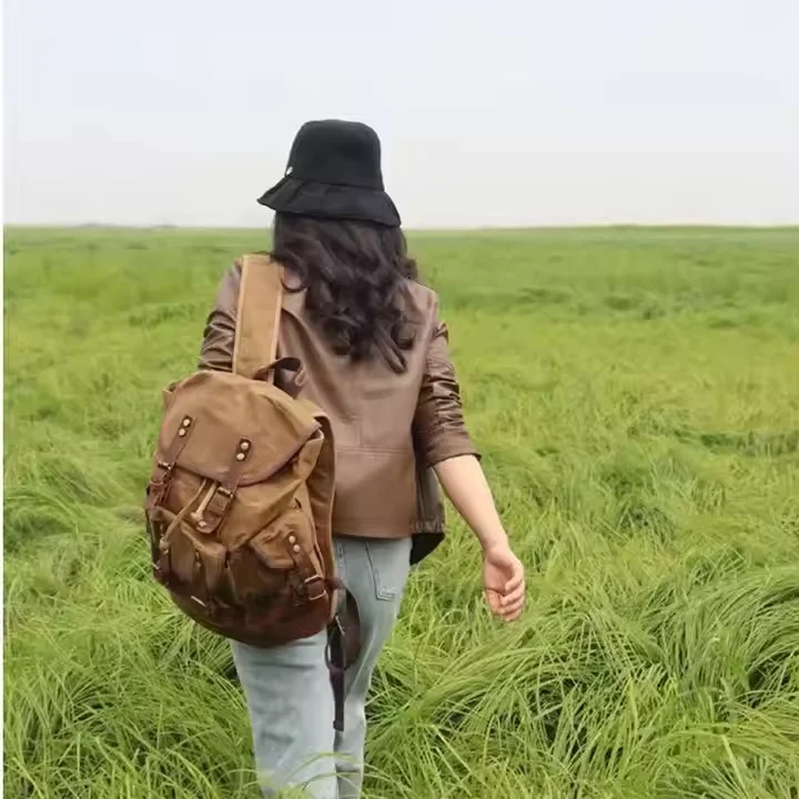 Outdoor Hiking Bag Travel Backpack Large Capacity Hiking Camping Backpack Waterproof Oem Unisex Oxford Solid Softback