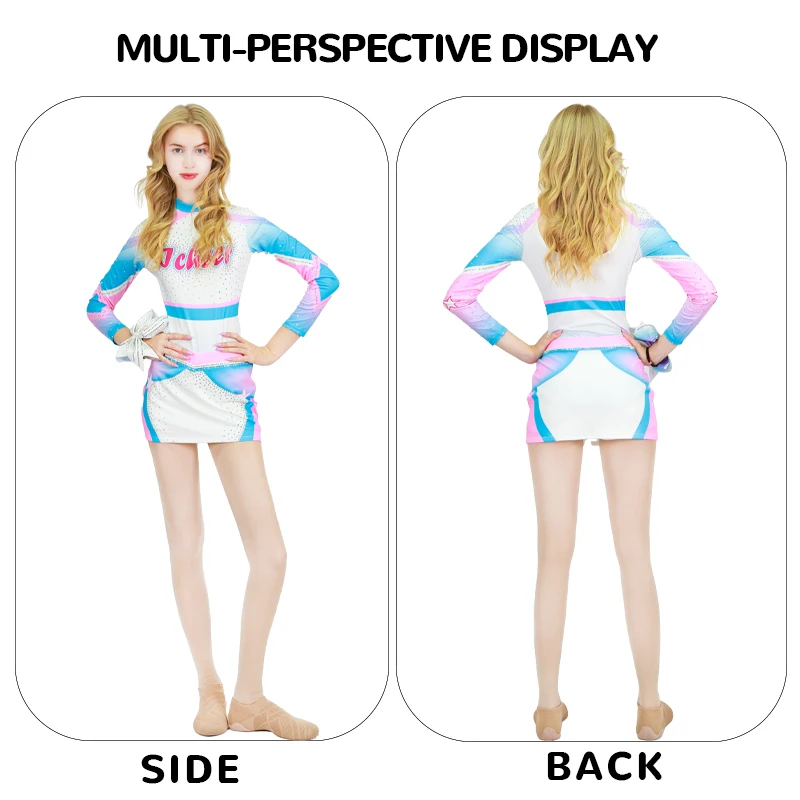 Custom Sexy Cheerleader Uniform Personalized Youth Sparkle Cheerleading Practice l Uniforms Cowboys