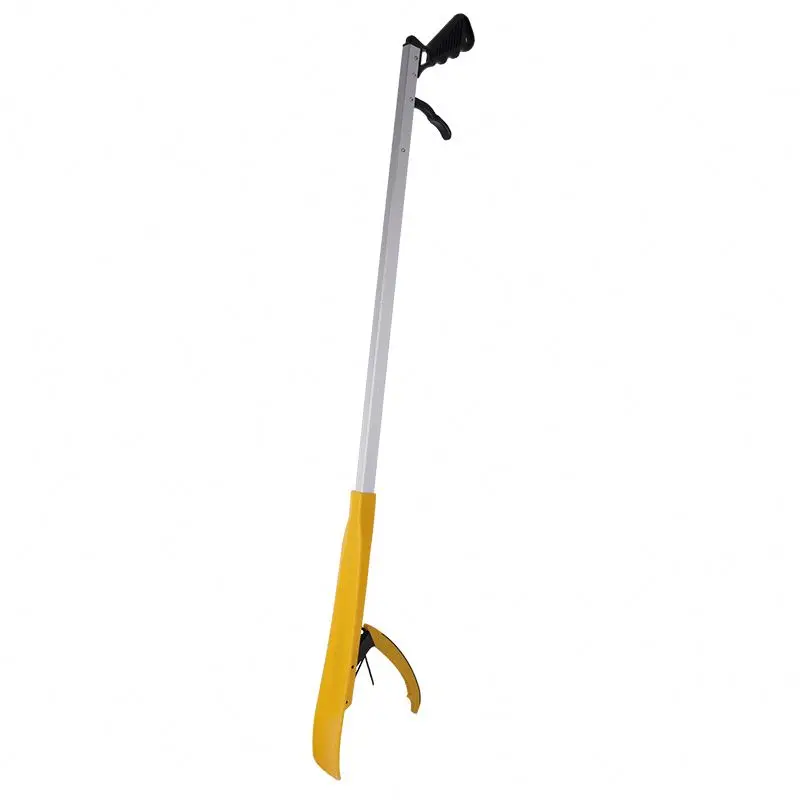 Multifunction aluminum reacher grabber pick up hand tool for elderly