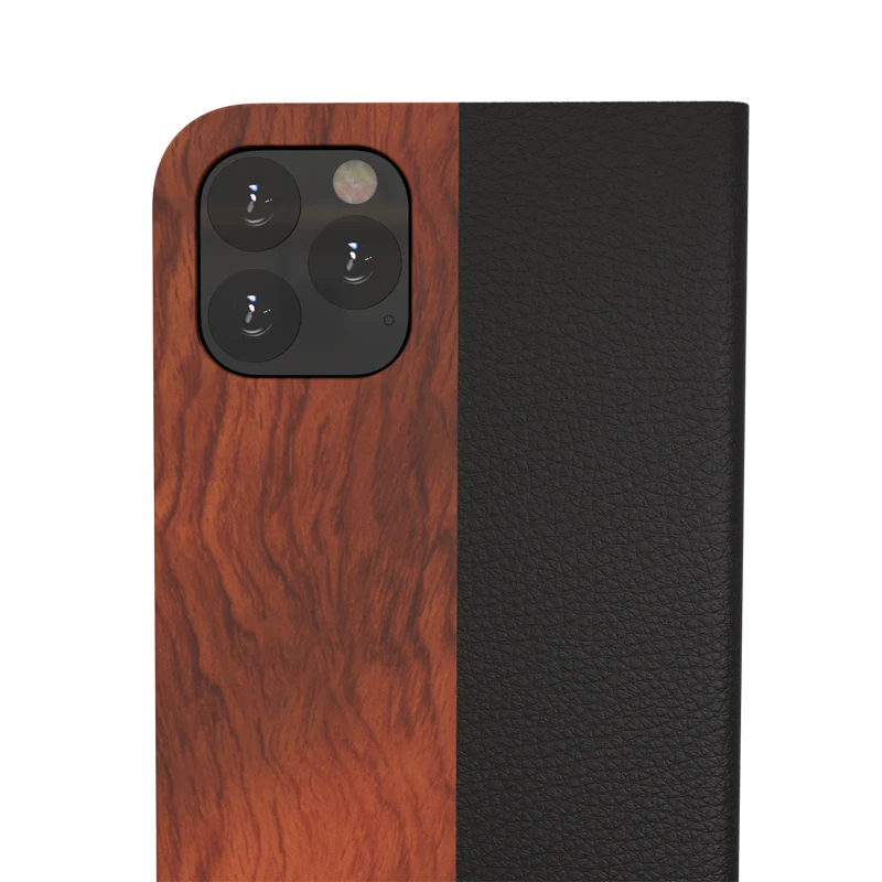 2019 New Arrivals 2 in 1 Wooden Phone Leather Phone Case for Iphone 11