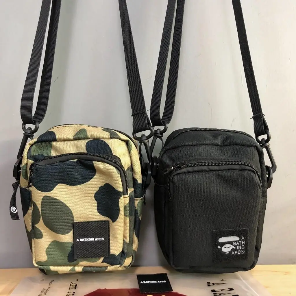 Hot Sale Unisex Casual Bag BAPE Letter Pattern Printing Fashion Messenger Bag Handbag Sports Backpack