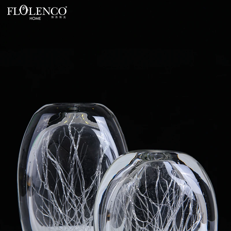 Modern Clear Handmade Murano Glass Craft Ornament Display Pieces Gift for Home Decoration