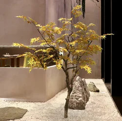 Exportable small artificial maple trees bonsai for project decoration