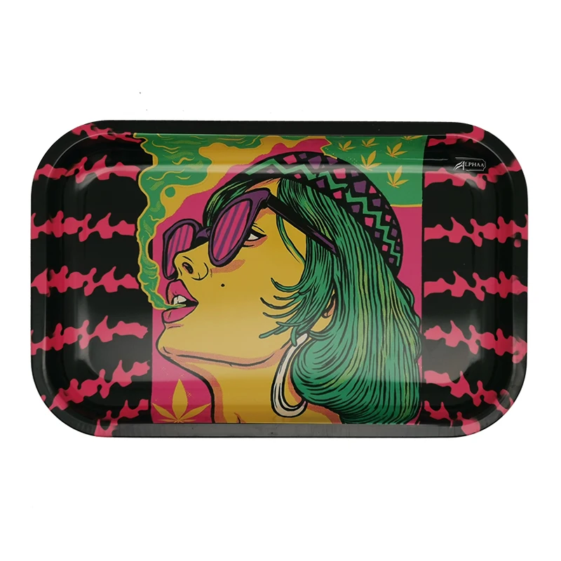 wholesale 11x7inch custom girly rolling tray