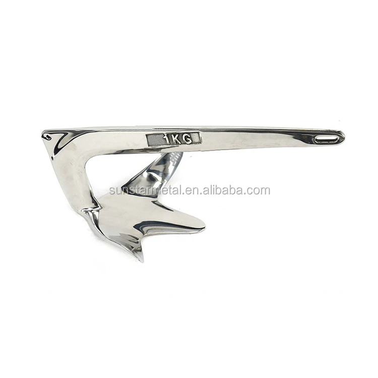 Polished Marine Grade Stainless Steel 316 Bruce Claw Force Anchor Heavy Duty Marine Grade Hardware Bruce Claw Anchor for Boats