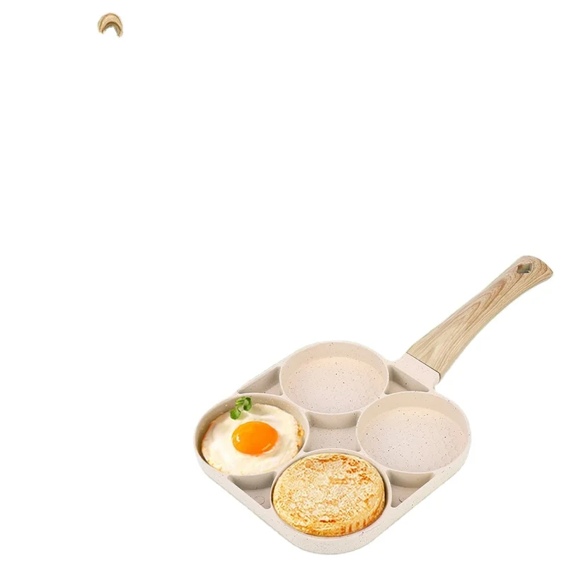 Modern Four-Hole Non-Stick Metal Egg Hamburr Pancake Pan for Breakfast Artifact Fried Egg Pan
