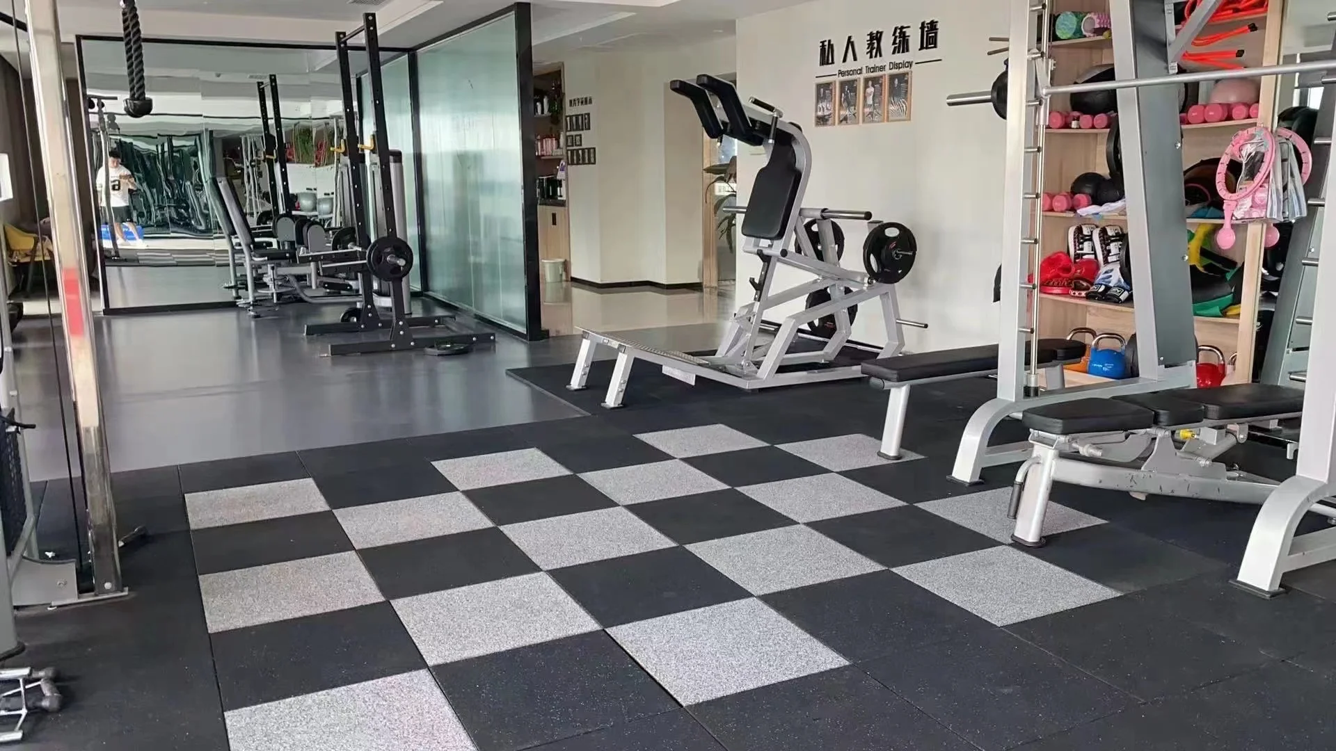 Gym rubber floor mat shock mat indoor floor mat for sound insulation of treadmills/Garage floor tiles rubber