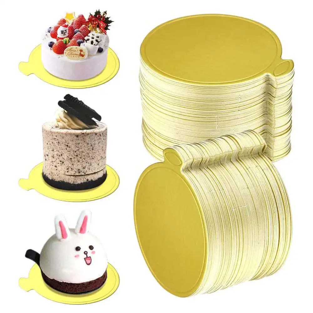 Wholesale Price High Quality White Gold Cake Board Corrugated Board Ring Cake Drum Board