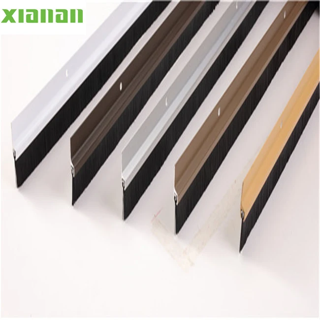Customized Door Seal Brush Dust-proof Aluminium Door Brush PVC Bottom Door Seal Brush