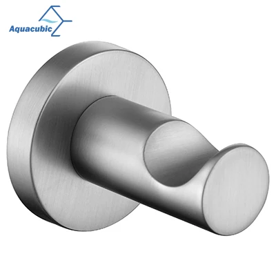Aquacubic Chromed round Robe Hook Modern Home Hotel Bathroom Accessories Set