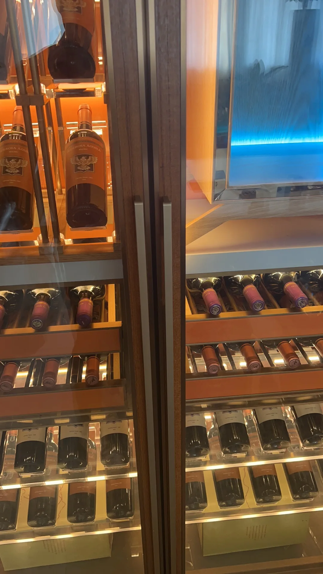 Double glass door cellar custom energy-saving super low noise wine cabinets for home or bar cabinet wine