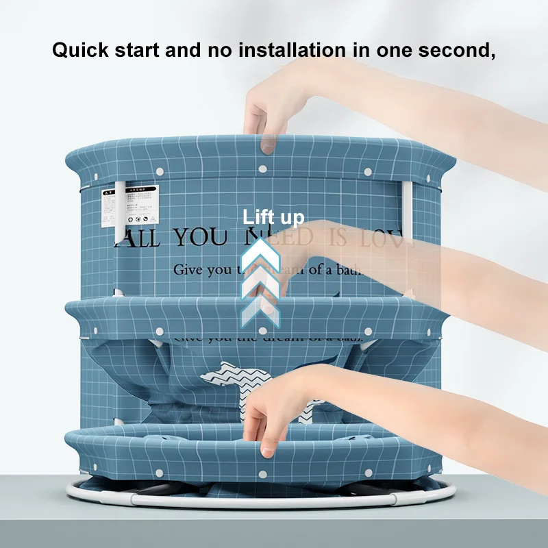 New arrival One-button folding bath tub  bath bucket for adults and children