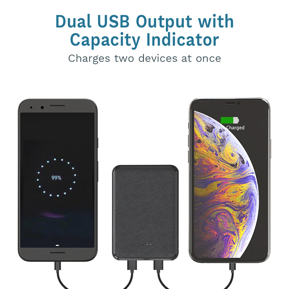 
Super Flat Portable Slim Pocket Small Size 5000 mAh Phone External Battery Charger 5000mAh Mini Power Bank 