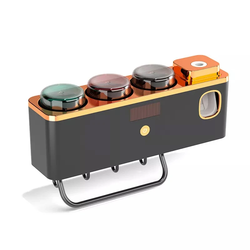 Настенный держатель для зубных щёток с автоматическим дозатором зубной пасты