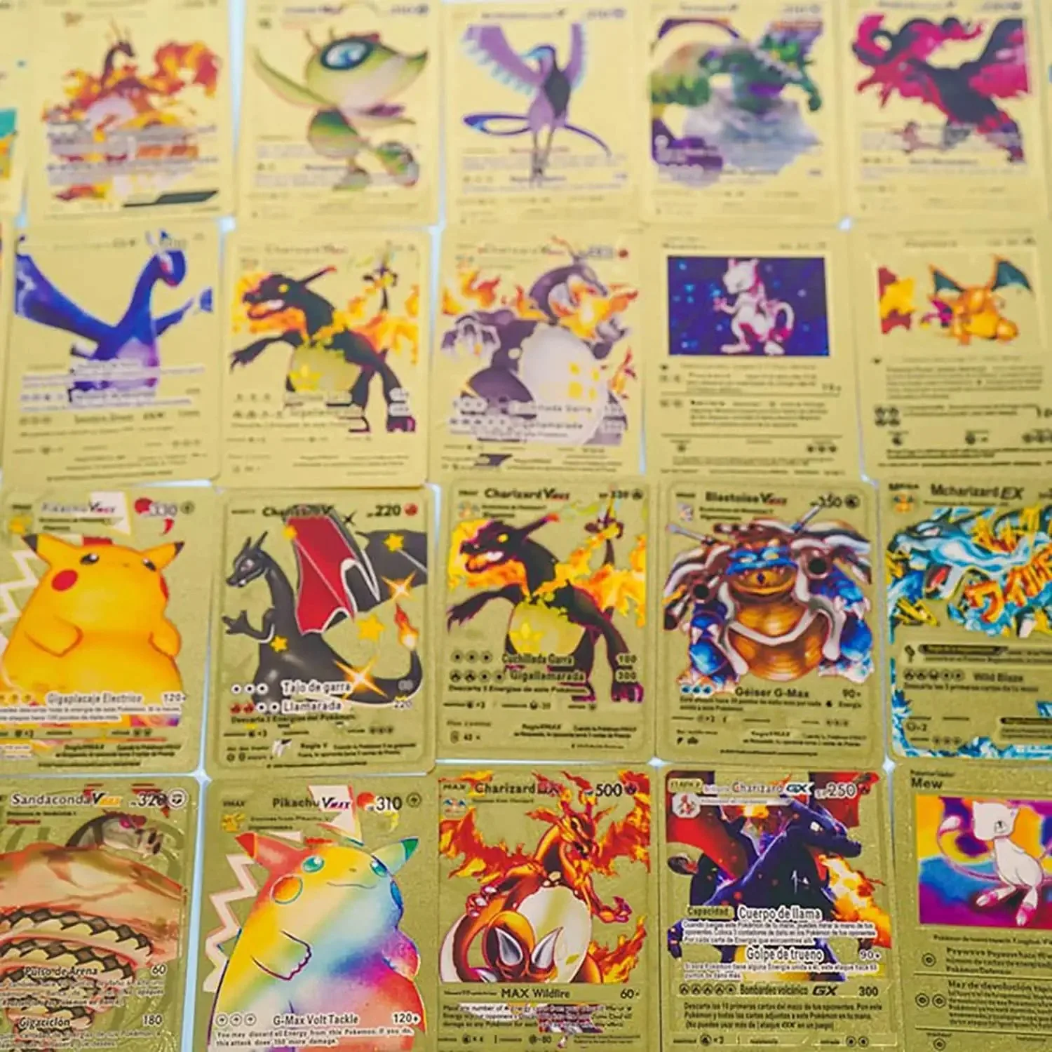 New 55pcs/box Original Charizard Mettle Metal Vmax Gx Black Gold Fortissime Foil Pokemon Cards