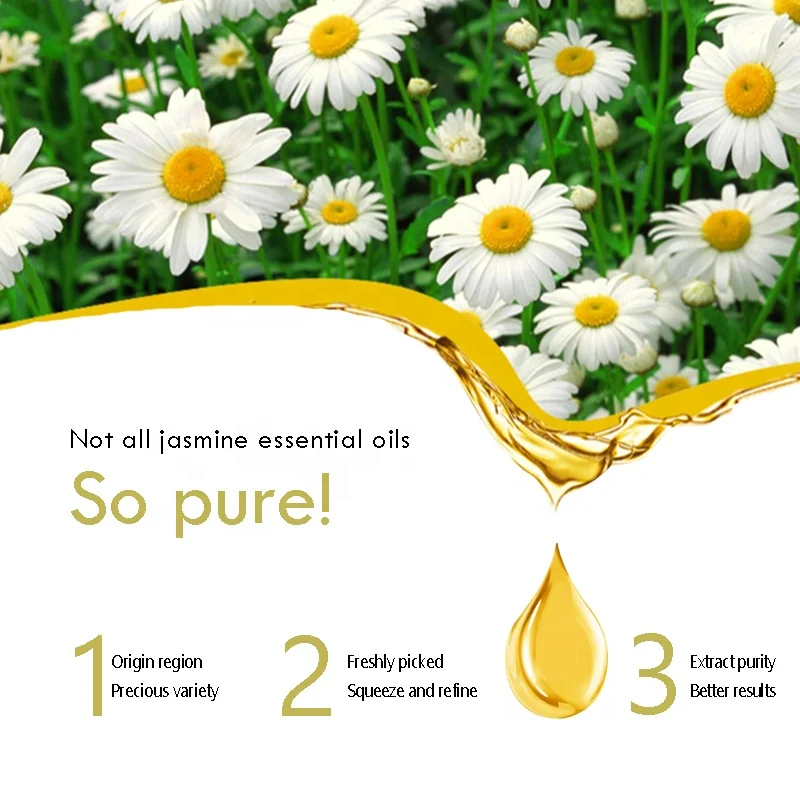 FEXMS 100% Natural Chamomile Essential Oil 10 ml Wholesale Chamomile Oil for Skin Body Massage Oil and Aromatherapy