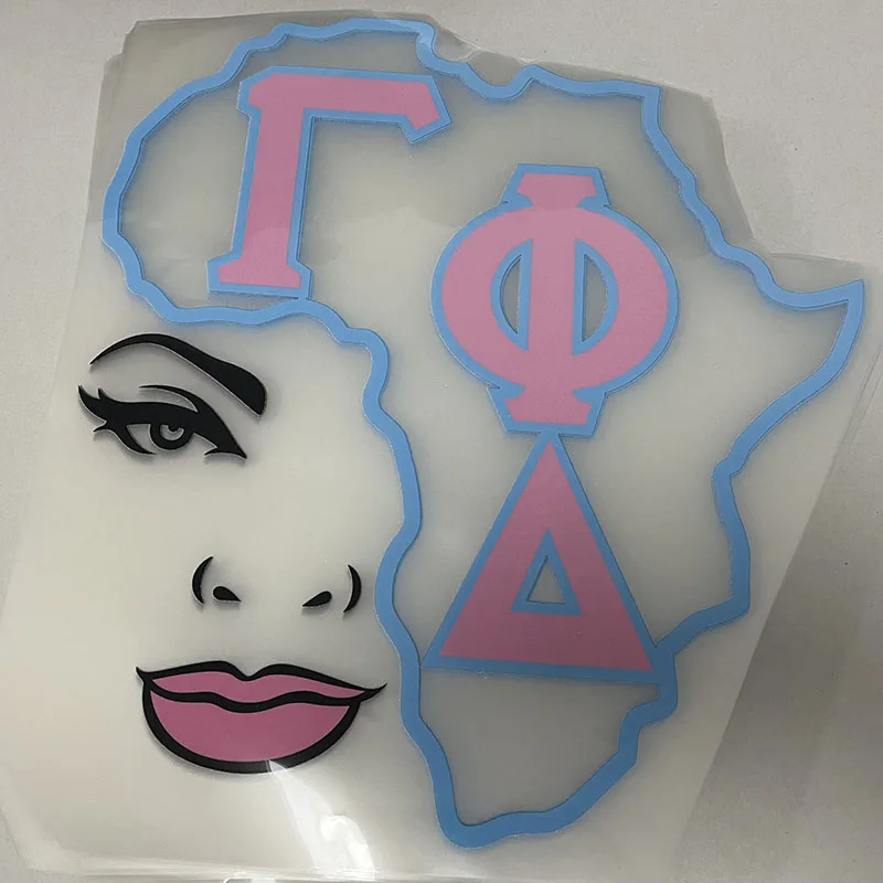 Factory Custom DTF printable Gamma Phi Delta Plastisol inks Screen Printed Transfer for t shirt
