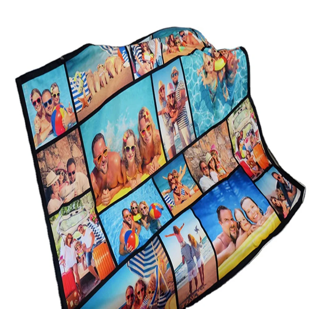 Custom Photo 100% Polyester Fleece Blanket Polar Fleece Blanket With Low MOQ