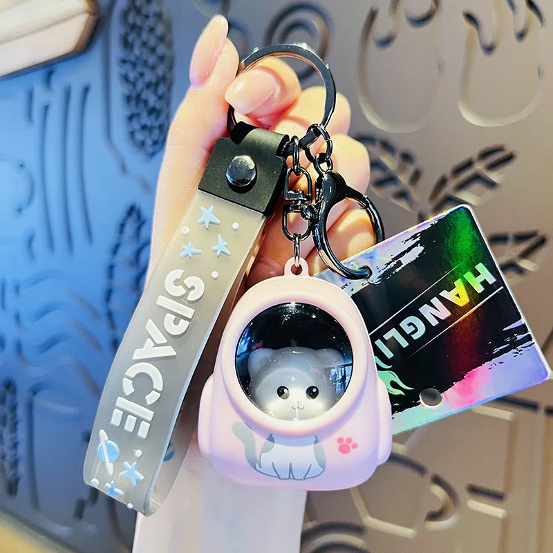 Cute Bear Schoolbag Night Light Key Chain Bag Pendant Net Red Atmosphere Light Key Chain