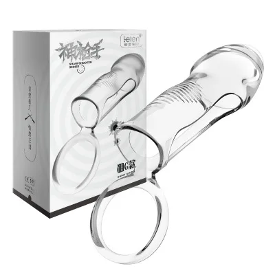 Взрослые мужские удлиненные смелые пенис прозрачные силиконовые Кристальные секс-игрушки Мастурбация Задержка Блокировка эссенция презерватив