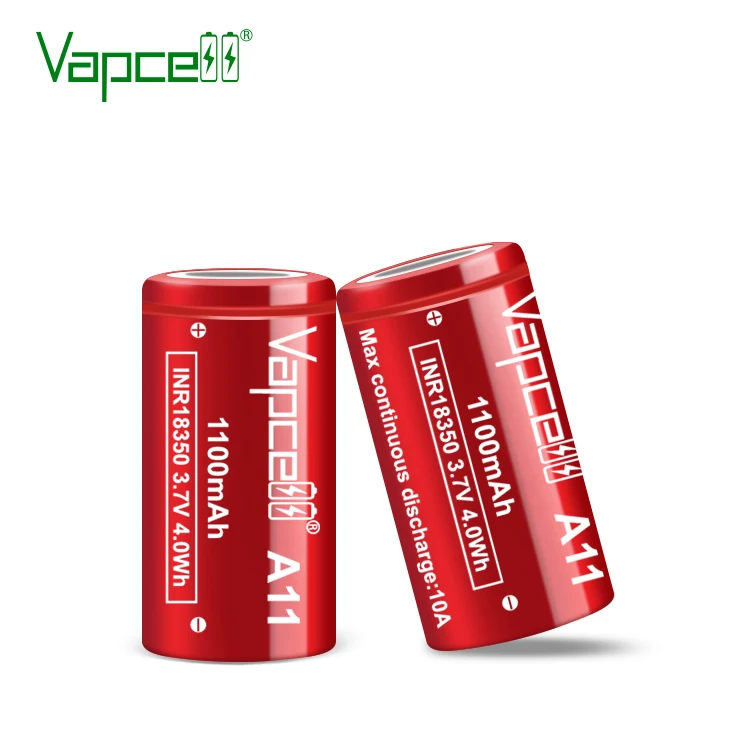 Vapcell INR18350 1100mah 10A A11 3 7 V 4.0Wh литий-ионный перезаряжаемый элемент pk vapcell 18350 фиолетовый Аккумулятор для аккумуляторного