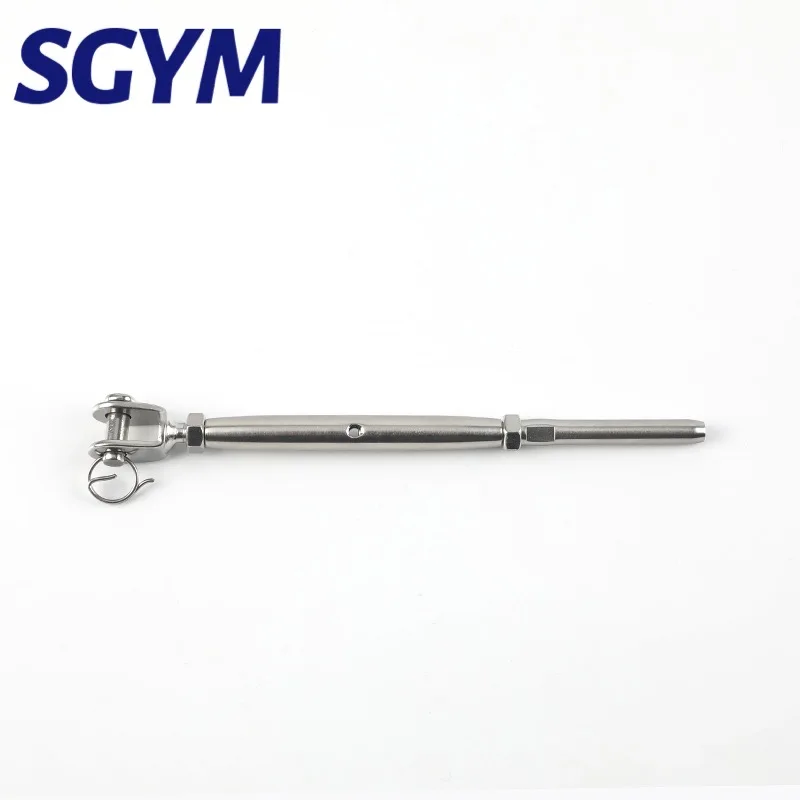 T316 Stainless Steel Wire Cable Railing Closed Body Welded Jaw Hand Turnbuckle Swage Stud Terminals