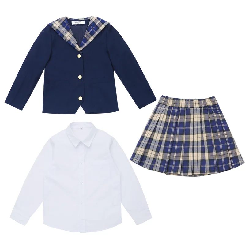 French Germany Custom  Design Wholesale Make Knit School Coat Jacket Cardigan Kids School Uniforms