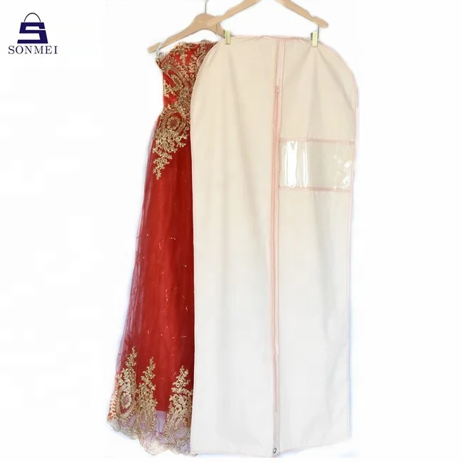 Custom cotton wedding dress garment bag suit cover