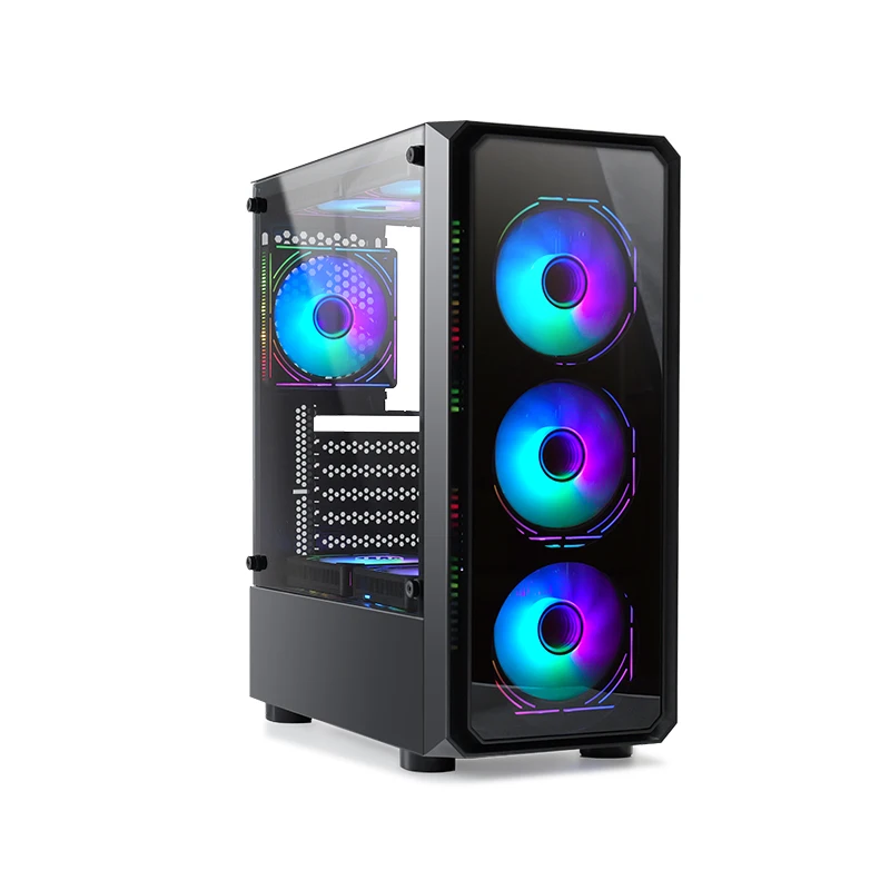 Choiyan Mini ITX ATX Computer Casing PC Gaming Computer Case Desktop Cpu Cabinet for office