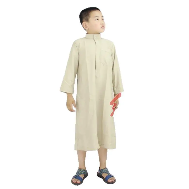 2022 New Design Best Sale Children Muslim Clothes Thobe Robe Kids Boys Arab Islamic Clothing Jubah Kids Abaya