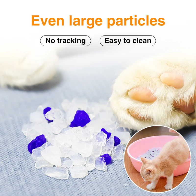 2025 NEW Support OEM ODM  Health Monitoring pH Testing Silica Gel Sand Filler Clean Micro crystal Cat Litter